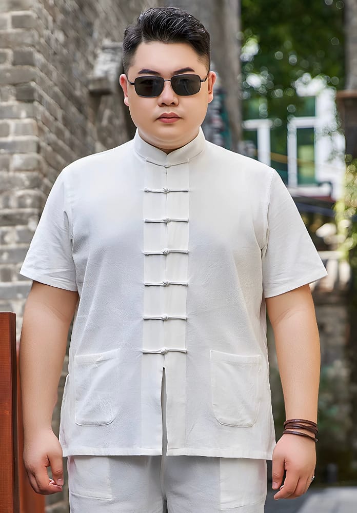 Beth and Brian Qipao-YT Plus size, Cotton fabric Tang suit shirt