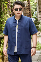 Beth and Brian Qipao-YT Plus size, Cotton fabric Tang suit shirt