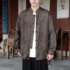 Beth and Brian Qipao-QX Men's Wave Pattern Frog Button Tang Suit Shirt