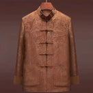Beth and Brian Qipao-YK Elegant Chinese ancient landscape painting brocade Chinese Tang Suit Jacket