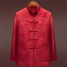 Beth and Brian Qipao-YK Elegant Chinese ancient landscape painting brocade Chinese Tang Suit Jacket