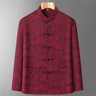 Beth and Brian Qipao-HZ Chinese Traditional Subtle Wave Cloud Jacquard Print Chinese Tang Suit Jacket
