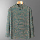 Beth and Brian Qipao-HZ Chinese Traditional Subtle Wave Cloud Jacquard Print Chinese Tang Suit Jacket