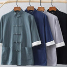 Beth and Brian Qipao-HSY Plus size, Cotton blended fabric Tang suit shirt
