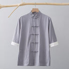 Beth and Brian Qipao-HSY Plus size, Cotton blended fabric Tang suit shirt
