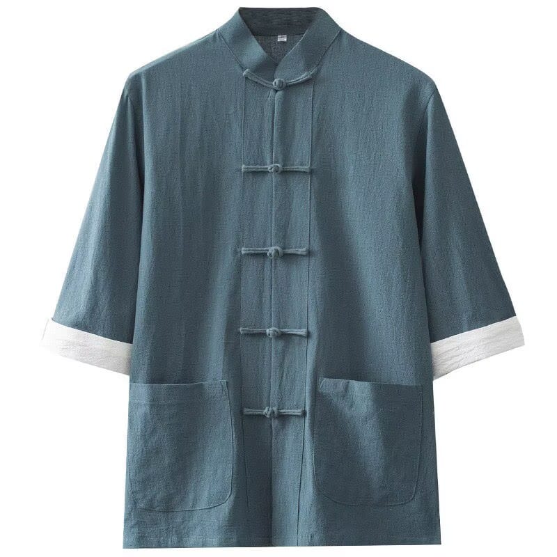 Beth and Brian Qipao-HSY Plus size, Cotton blended fabric Tang suit shirt