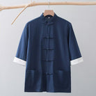 Beth and Brian Qipao-HSY Plus size, Cotton blended fabric Tang suit shirt