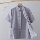 Beth and Brian Qipao-HSY Plus size, Cotton fabric Tang suit shirt
