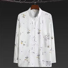 Beth and Brian Qipao-HZ Calligraphy Bamboo Print Outfit Men's Chinese Tang Suit Set