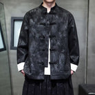 Beth and Brian Qipao-TS Bamboo Leaf Pattern, Suede Chinese Tang Suit Jacket
