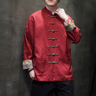 Beth and Brian Qipao-TS New Chinese Style (新中式), Mandarin Collar Frog Button Men Tang Suit Shirt