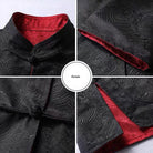 Beth and Brian Qipao-KP Reversible Chinese Tang Suit Jacket, Wave pattern Tang Suit Jacket