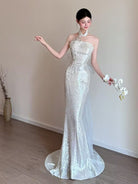 Bethandbrianqipao-BMG Clara‑Sequin Inspired Mermaid Wedding Long Qipao