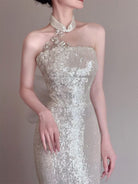 Bethandbrianqipao-BMG Clara‑Sequin Inspired Mermaid Wedding Long Qipao