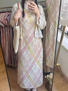 Beth and Brian Qipao-LSB Zoe Multi-Print Vintage Open Front Midi Cheongsam