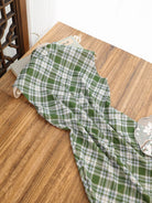 Beth and Brian Qipao-SY Lily Retro Green Plaid Midi Cheongsam