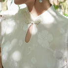 Beth and Brian qipao-NX Chloe Ivory Jacquard Mid-Length Plus Size Cheongsam Dress