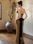 Beth and Brian Qipao-YJ Zoe Strapless Long Cheongsam Dress