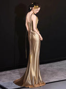 Beth and Brian Qipao-RY Chloe Strapless Satin Mermaid Cheongsam Gown