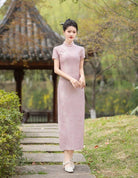 Beth and Brian Qipao-FS Plus Size Floral Midi Cheongsam Dress