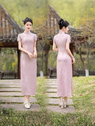Beth and Brian Qipao-FS Plus Size Floral Midi Cheongsam Dress