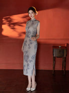 Beth and Brian Qipao-YG Anna's Sleeveless Vintage Floral Midi Cheongsam