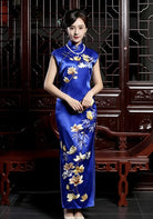 Beth and Brian Qipao-JSHY Luxury Hand-embroidery, 30 mome mulberry silk, high-end long Qipao