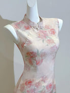 Beth and Brian Qipao-LSB Chloe Sleeveless Floral Midi Cheongsam