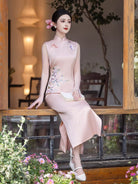 Beth and Brian Qipao-LSB Chloe Floral Embroidery Sleeveless Cheongsam