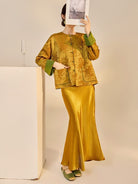 Beth and Brian Qipao-JZ Olivia Reversible Floral Jacquard Cheongsam Blouse