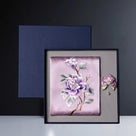 Beth and Brian Qipao-TX Chloe Peony Embroidery 16 Momme Mulberry Silk Scarf & Brooch Gift Set