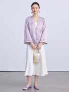 Beth and Brian Qipao-ZHT Sophia Reversible Butterfly Embroidery Satin Cheongsam Jacket