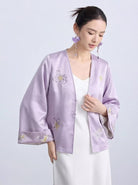 Beth and Brian Qipao-ZHT Sophia Reversible Butterfly Embroidery Satin Cheongsam Jacket