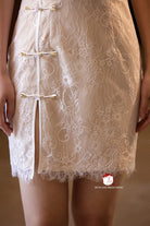Beth and Brian Qipao-Exclusivedesigner Exclusive Designer Collection | Halter Lace Mini Cheongsam