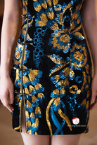 Beth and Brian Qipao-Exclusivedesigner Exclusive Designer Collection | Black and Blue Sequins Mini Qipao