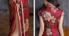 Beth and Brian Qipao-TL 19 Momme Pure Mulberry Silk Peony Bridal Qipao – Chinese Wedding Gown