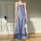 Beth and Brian Qipao-PX Sophia V‑Neck Satin Jacquard Slip Midi Dress (4 Colors Available)