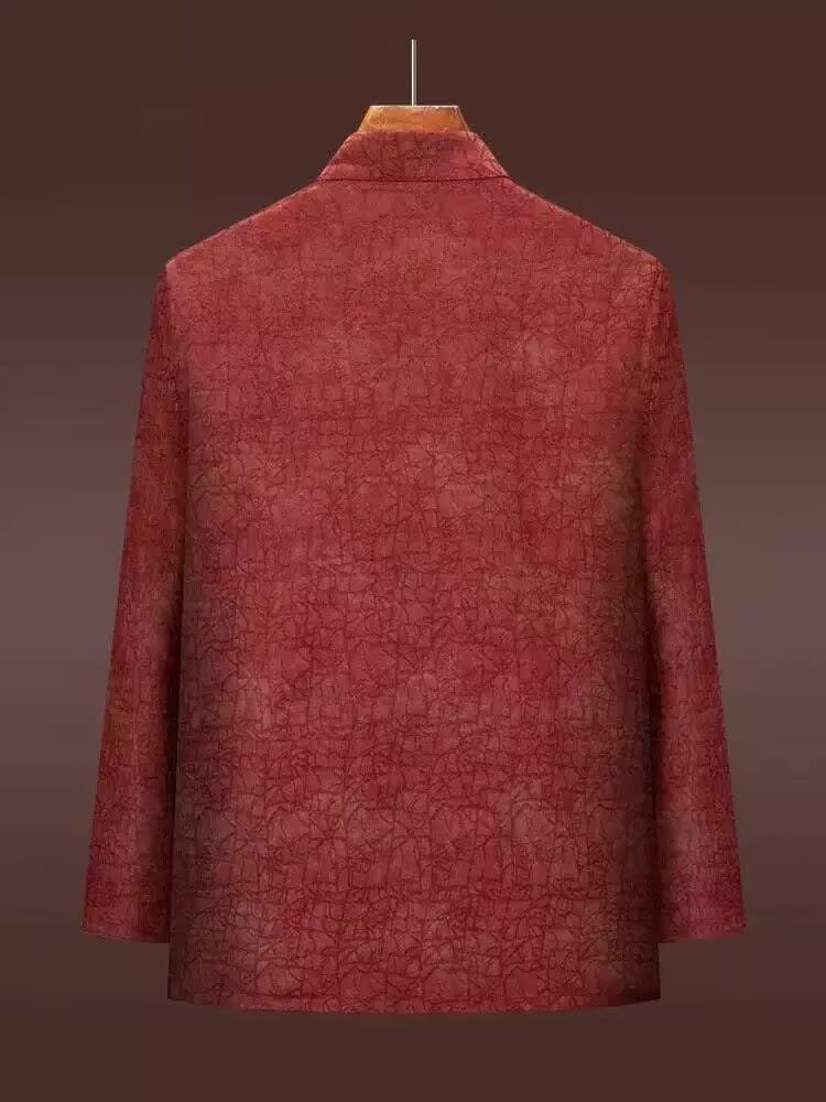 Beth and Brian Qipao-YK Arthur Men’s Mulberry‑Silk Blend Mandarin Collar Tang Suit Jacket