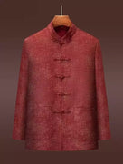 Beth and Brian Qipao-YK Arthur Men’s Mulberry‑Silk Blend Mandarin Collar Tang Suit Jacket