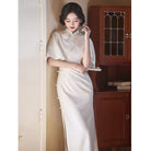Beth and Brian Qipao-LSB Chloe White Lace Two‑Piece Cheongsam