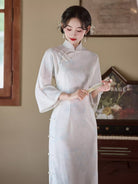 Beth and Brian Qipao-LSB Madelyn Autumn Winter Knitting Jacquard Cheongsam Dress