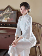 Beth and Brian Qipao-LSB Madelyn Autumn Winter Knitting Jacquard Cheongsam Dress