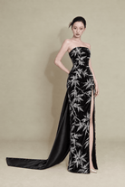 Beth and Brian Qipao - Exclusive Exclusive Designer Collection, Tube Top Long Qipao