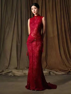 Beth and Brian Qipao-MY Stella Backless Mermaid Modern Cheongsam