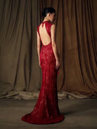 Beth and Brian Qipao-MY Stella Backless Mermaid Modern Cheongsam