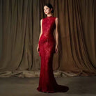 Beth and Brian Qipao-MY Stella Backless Mermaid Modern Cheongsam