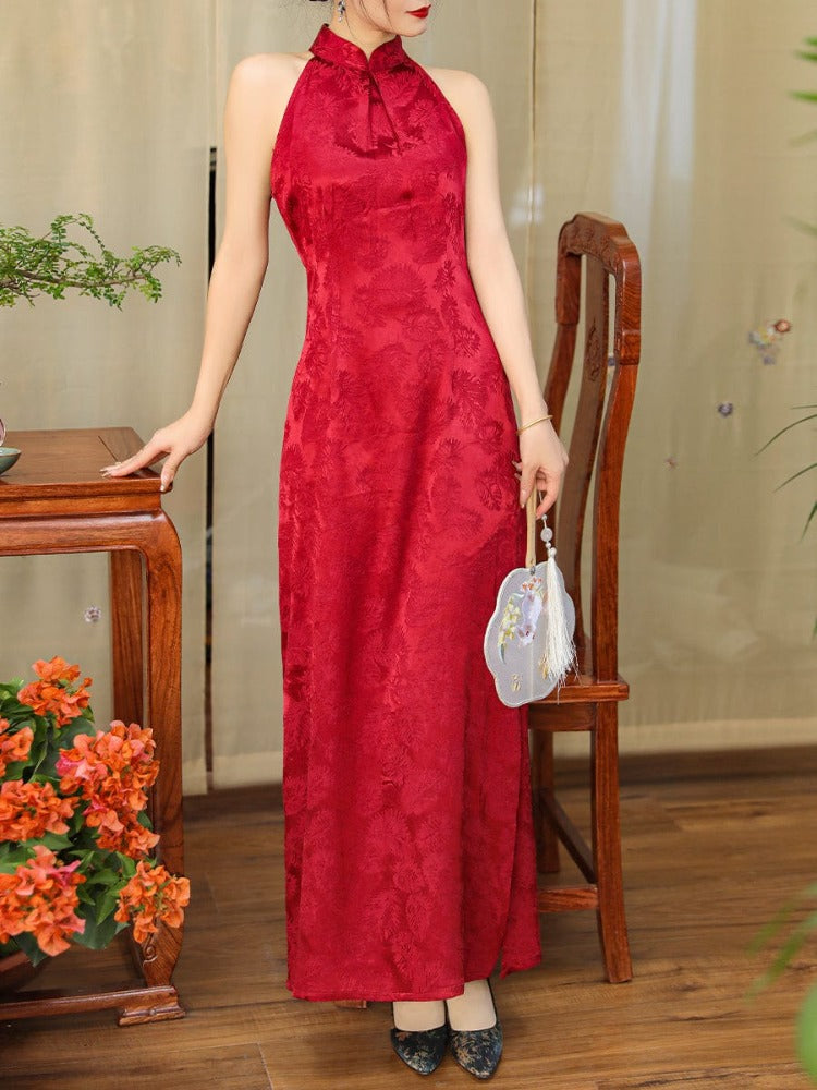 Beth and Brian Qipao-YJQW 20 mome mulberry silk，New Chinese style(新中式），High end long Qipao