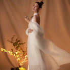 Beth and Brian Qipao-DW New Chinese style (新中式), high-end, jacquard long Qipao