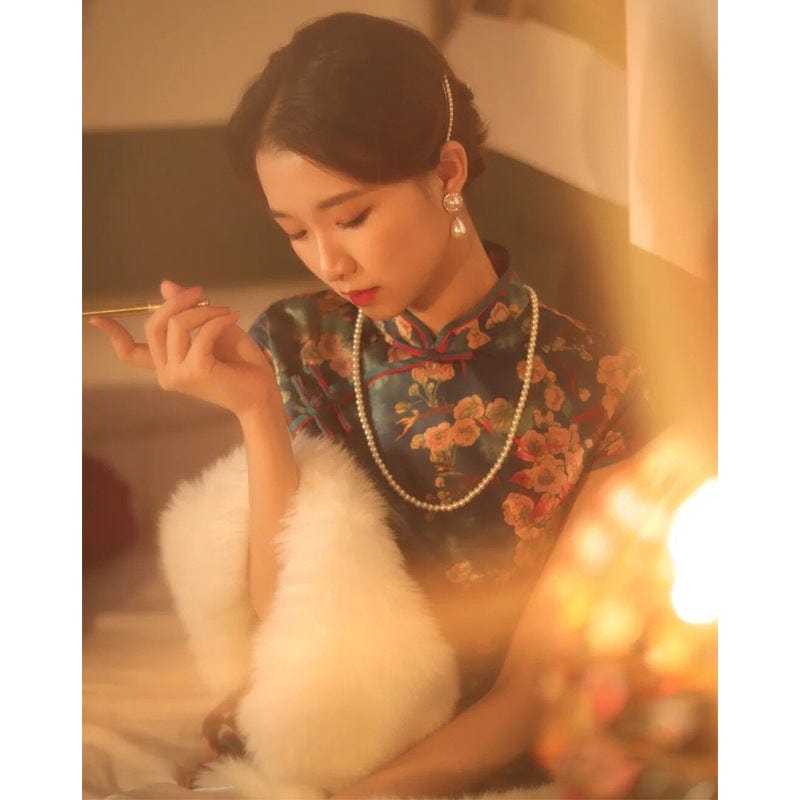 Beth and Brian Qipao-LSB Fall and Winter collection, Faux Fur Qipao Shawl