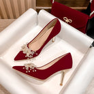 Beth and Brian Qipao- XD Floral embroidery, Chinese Wedding Women's Shoes